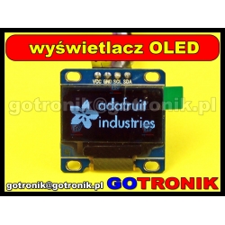 Wyświetlacz OLED 0,96' SSD1306 biały