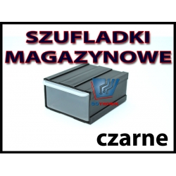 CZARNA szufladka warsztatowa magazynowa 78x100x45mm