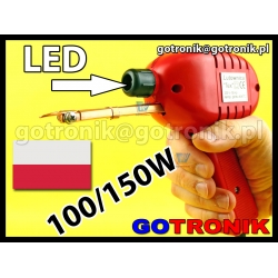 Lutownica transformatorowa 100W/150W LED produkcji TEX z przełącznikiem mocy