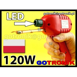 Lutownica transformatorowa LED produkcji TEX moc 120W