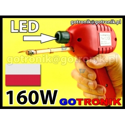 Lutownica transformatorowa LED produkcji TEX moc 160W