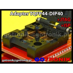 Adapter TQFP44 to DIP40 +ISP + JTAG