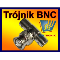Trójnik BNC - wtyk BNC
