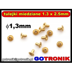 Tulejki miedziane 1,30mm do wykonywania przelotek