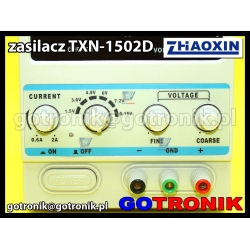 TXN-1502D zasilacz laboratoryjny serwisowy 0-15V 2A