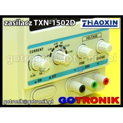 TXN-1502D zasilacz laboratoryjny serwisowy 0-15V 2A