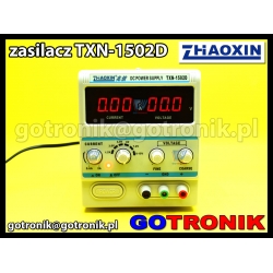 TXN-1502D zasilacz laboratoryjny serwisowy 0-15V 2A