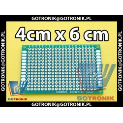 Uniwersalna płytka drukowana PCB 4x6cm - 280 otworów pól kontaktowych