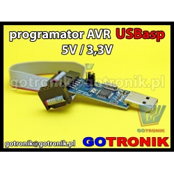 Programator ISP USBasp dla mikrokontrolerów AVR 5,0V/3,3V