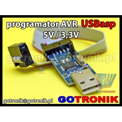 Programator ISP USBasp dla mikrokontrolerów AVR 5,0V/3,3V