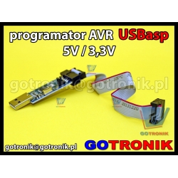 Programator ISP USBasp dla mikrokontrolerów AVR 5,0V/3,3V
