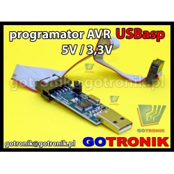 Programator ISP USBasp dla mikrokontrolerów AVR 5,0V/3,3V