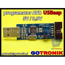 Programator ISP USBasp dla mikrokontrolerów AVR 5,0V/3,3V