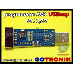 Programator ISP USBasp dla mikrokontrolerów AVR 5,0V/3,3V