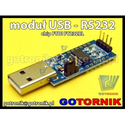 Konwerter USB - RS232 TTL układ FTDI FT232RL