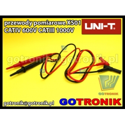 Przewody pomiarowe do mierników XS01 CATIV 600V CATIII 1000V UNI-T