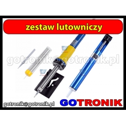 [Zestaw] lutownica grotowa z akcesoriami + odsysacz ZD920B