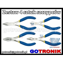 Zestaw 4 sztuk  mini szczypiec dla elektroników