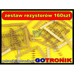 Zestaw rezystorów przewlekanych 0,25W x 160 szt. szereg E3