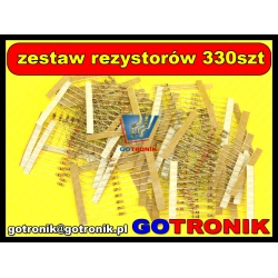 Zestaw rezystorów przewlekanych 0,25W x 330 szt. szereg E6