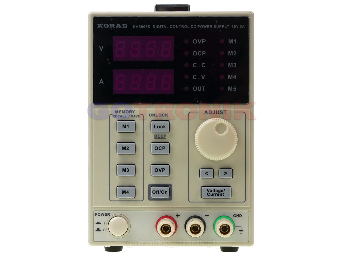 KA6005P zasilacz laboratoryjny 0-60V 0-5A 300W USB RS232 Korad