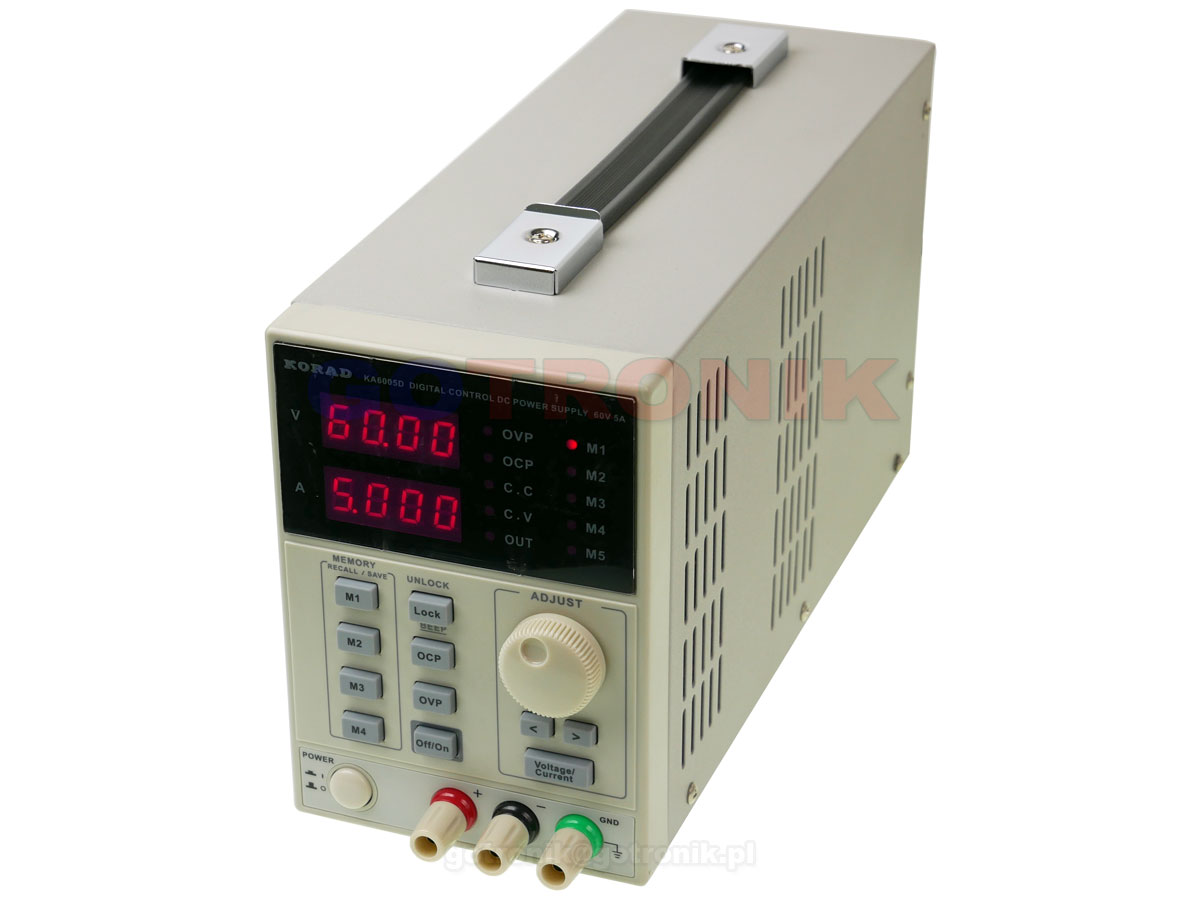 KA6005P zasilacz laboratoryjny 0-60V 0-5A 300W USB RS232 Korad