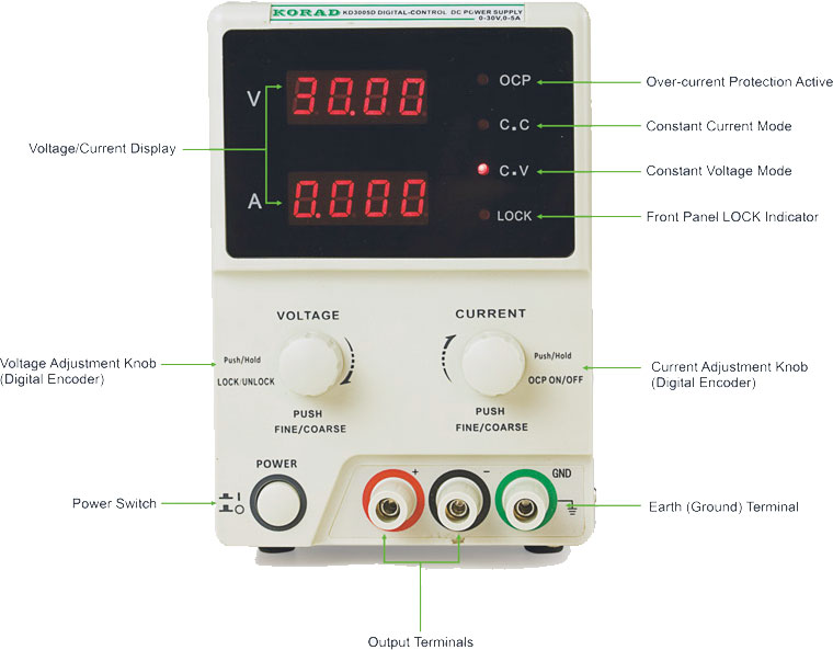 KD3005P zasilacz laboratoryjny 0-30V 0-5A 150W USB RS232 Korad