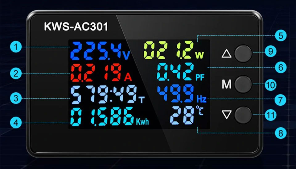 KWS-AC301 wielofunkcyjny miernik elektryczny Keweisi