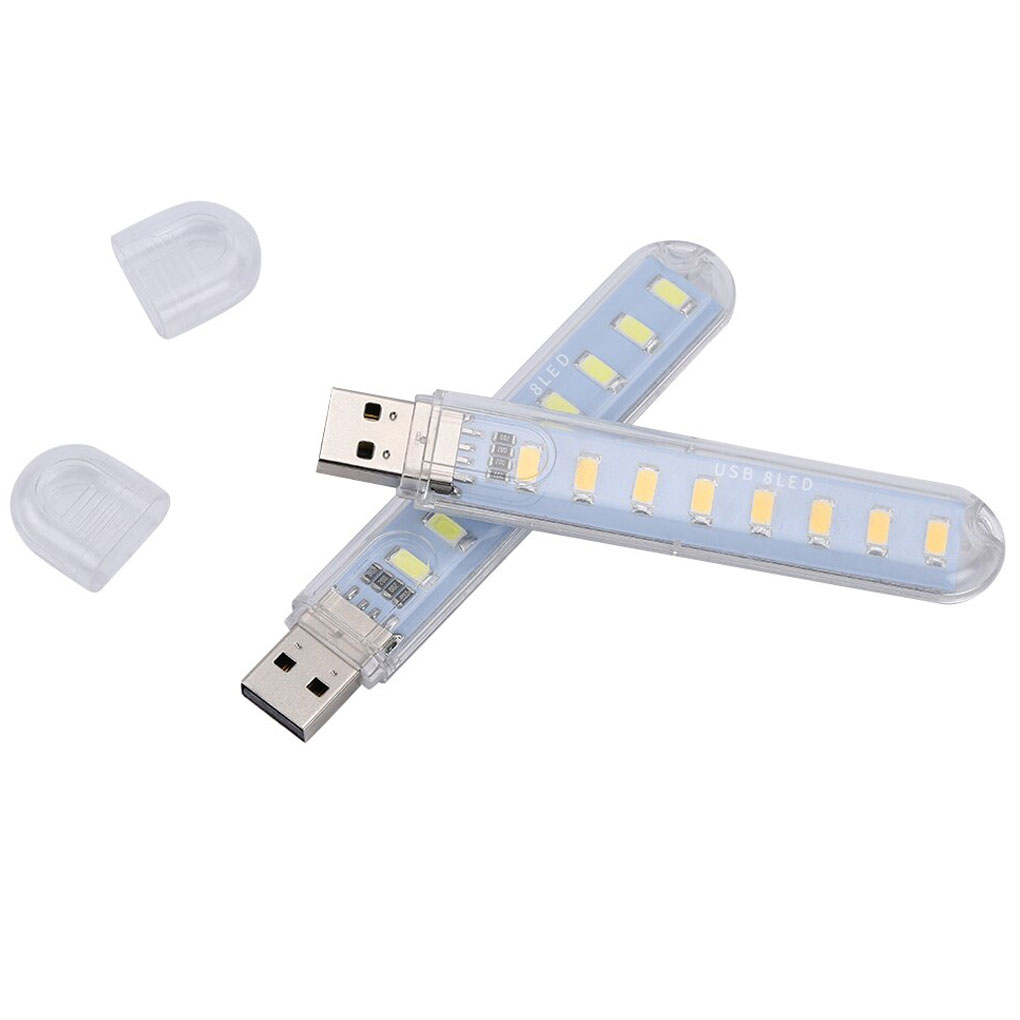 Mini lampka 8 LED USB - barwa ciepła