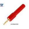 Adapter wtyk banan 2mm na wtyk banan 4mm czerwony
