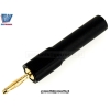 Adapter wtyk banan 2mm na wtyk banan 4mm czarny