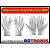 Rękawiczki antystatyczne ESD XL szare