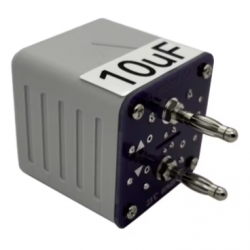 Kondensator wzorcowy kalibracyjny 10µF do multimetru i LCR wtyk bananowy