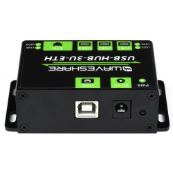 Wielofunkcyjny przemysłowy koncentrator HUB USB 3 portowy + 100M Ethernet Waveshare