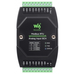 Przemysłowy 8 kanałowy moduł akwizycji analogowej 12 bit 0-5V Waveshare