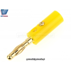 Wtyk banan 4mm żółty