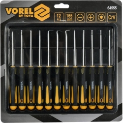zestaw precyzyjnych wkrętaków i haczyków 12 elementów Vorel 64555