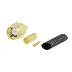 Wtyk koncentryczny RP-SMA na kabel 50 Om Golden Loch