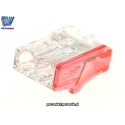 Szybkozłączka 2x1,5-2,5mm2 transparentna x1szt.
