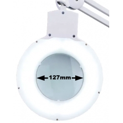 LAM-063, lampa z lupą 5d, lampa 9001LED, lampa ze szkłem powiększającym, lupa z podświetleniem, lupa z oświetleniem, lampa z powiększeniem, Lampa x60 diod LED z lupą o powiększeniu 5D x2,25