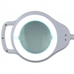 Lampa z lupą 127mm 5D 60 LED SMD biurkowa z regulacją intensywności światła elastyczne ramie gęsia szyjka