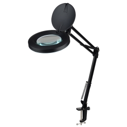 Lampa z lupą przykręcana do blatu 3D 127mm  50 LED SMD 1200lm czarna