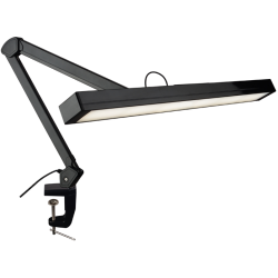 Lampa z lupą do blatu z wysięgnikiem obrotowym regulacja barwy 324x LED czarna