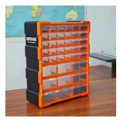 Organizer ścienny z 39 szufladkami pomarańczowy ASR-6001-ORANGE