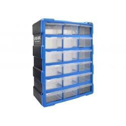 Organizer ścienny z 18 szufladkami niebieski ASR-6002-BLUE