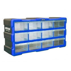Organizer ścienny z 12 szufladkami niebieski ASR-6005-BLUE