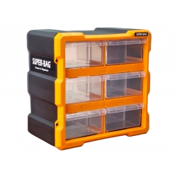 Organizer ścienny z 6 szufladkami pomarańczowy ASR-6008-ORANGE