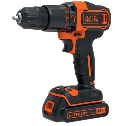 Wiertarko-wkrętarka akumulatorowa Black&Decker 18V + akcesoria z torbą BDCHD18BS32-QW A7216-XJ