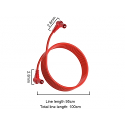 Przewody pomiarowe banan-banan 2000V 20A - komplet czerwony + czarny BST-040-JP