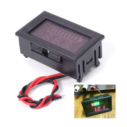 Cyfrowy wskaźnik pojemności akumulatora 12V z woltomierzem LED